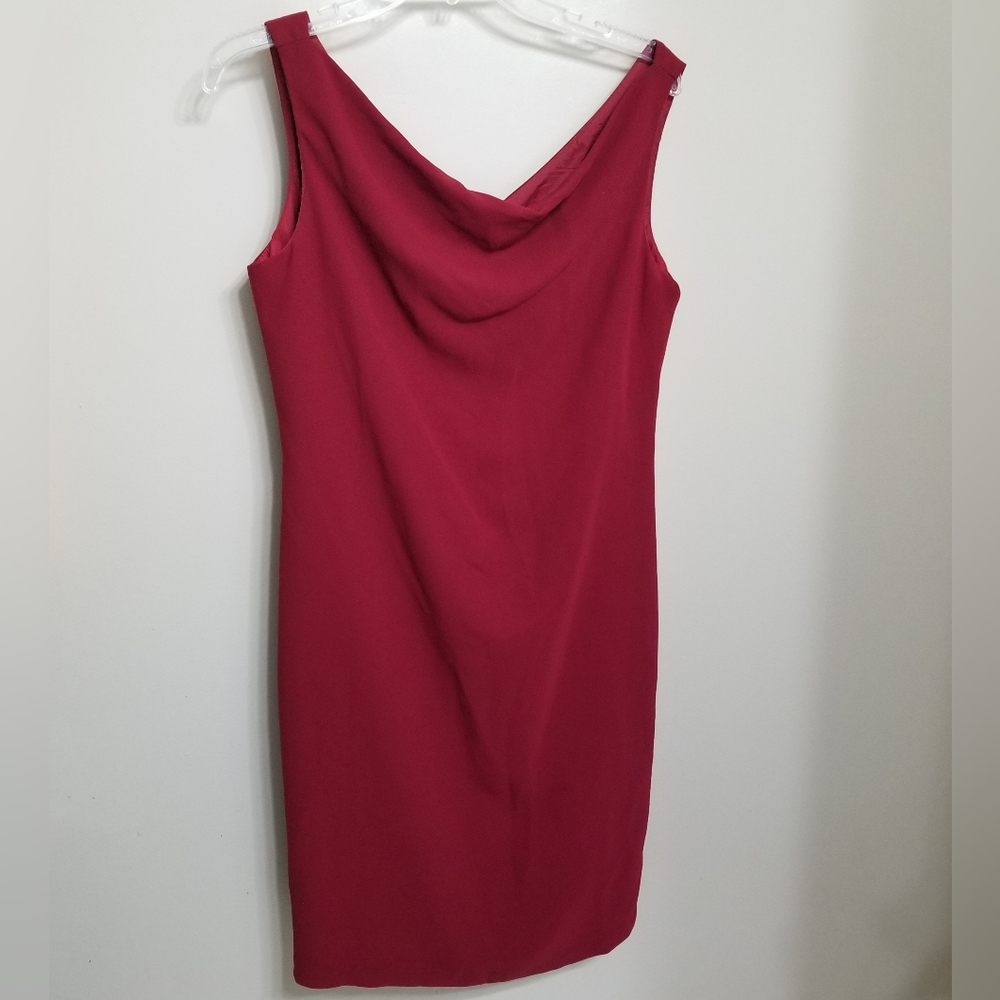 Donna Ricco Red Sleeveless Sheath Dress Size 8 Made in USA Excellent  Condition